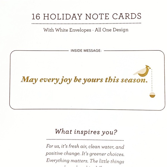 🆕 Box 16 Green Inspired Holiday Cards + 16 Envelopes Universal NIB - Picture 2 of 4